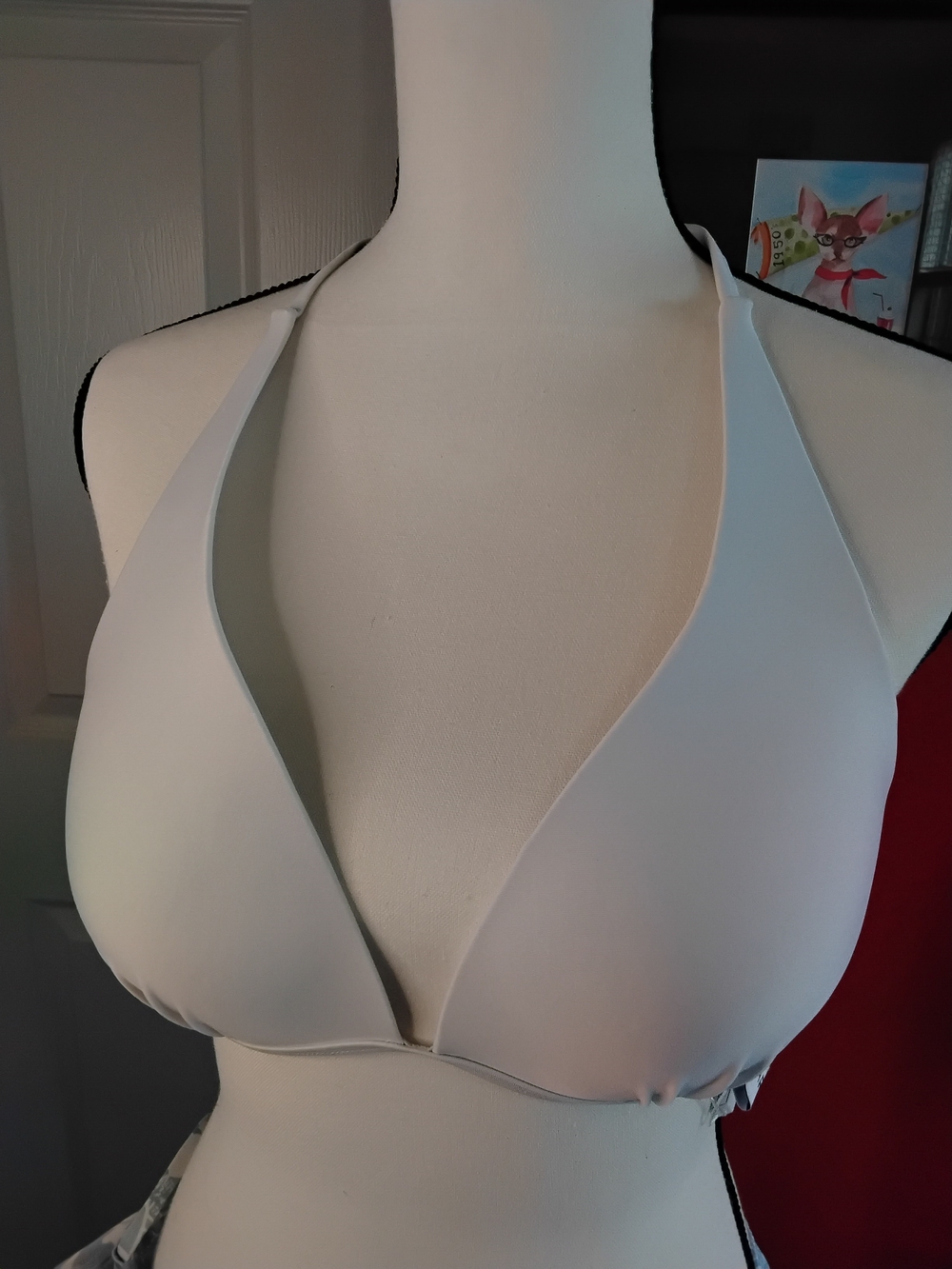 6Ingear White Halter V-Neck Bikini Top NWOT